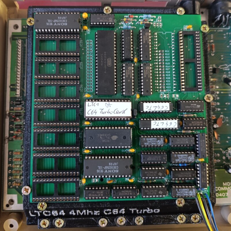 LTC64 4Mhz Turbokarte für Commodore C64 +Halterahmen